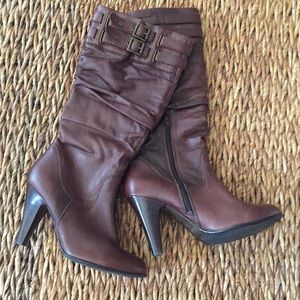 ALDO boots. Leather. Chocolate Brown. Size 41